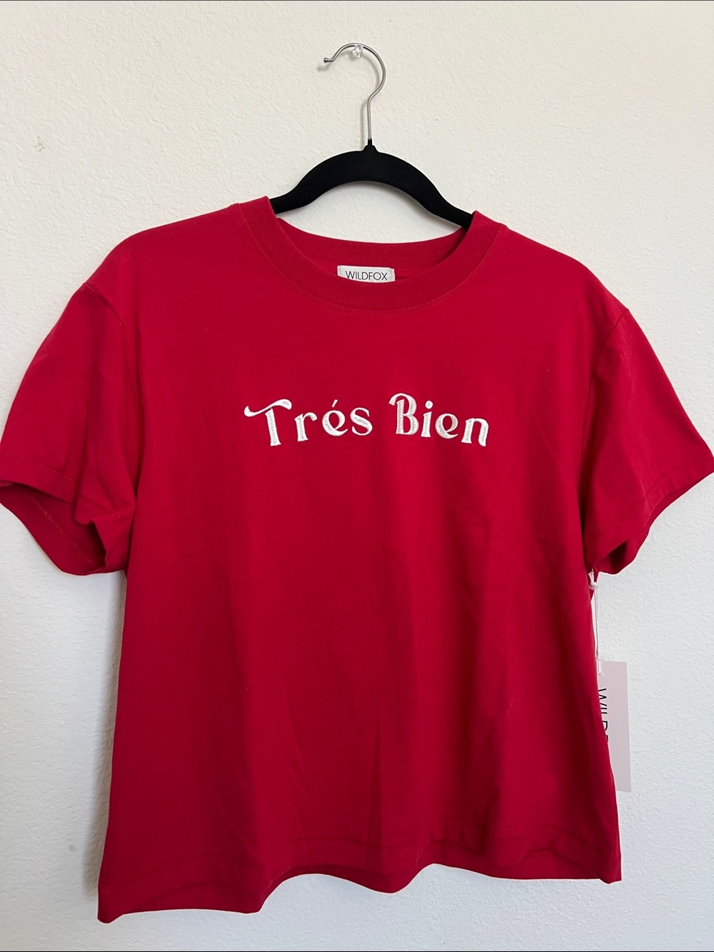 Wildfox Red 'Très Bien' Graphic Tee